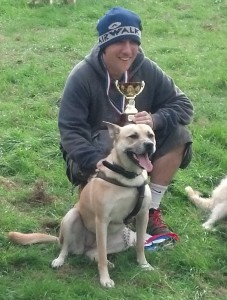 Sasha with her trophy